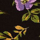 Stretch Cotton Hiphugger Panty, Black Blooming Floral, swatch
