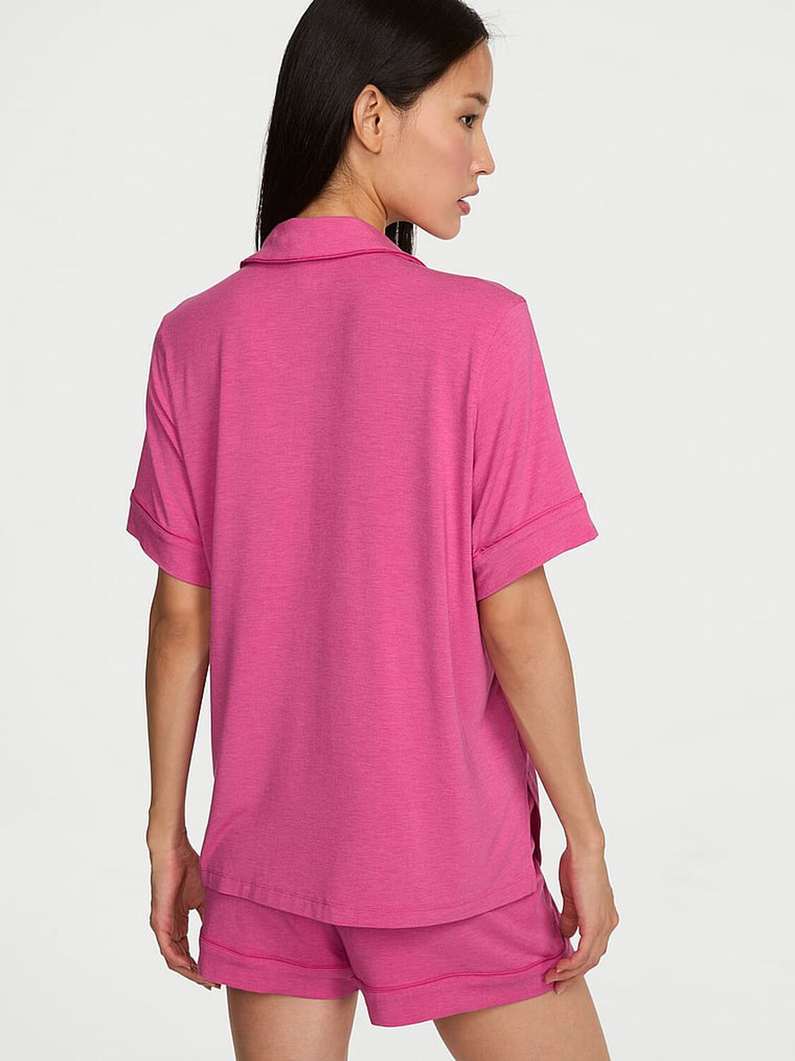 vs Victoria's Secret SoSoft&trade; Modal Short Pajama Set Heather Bright Rose 2 of 2 