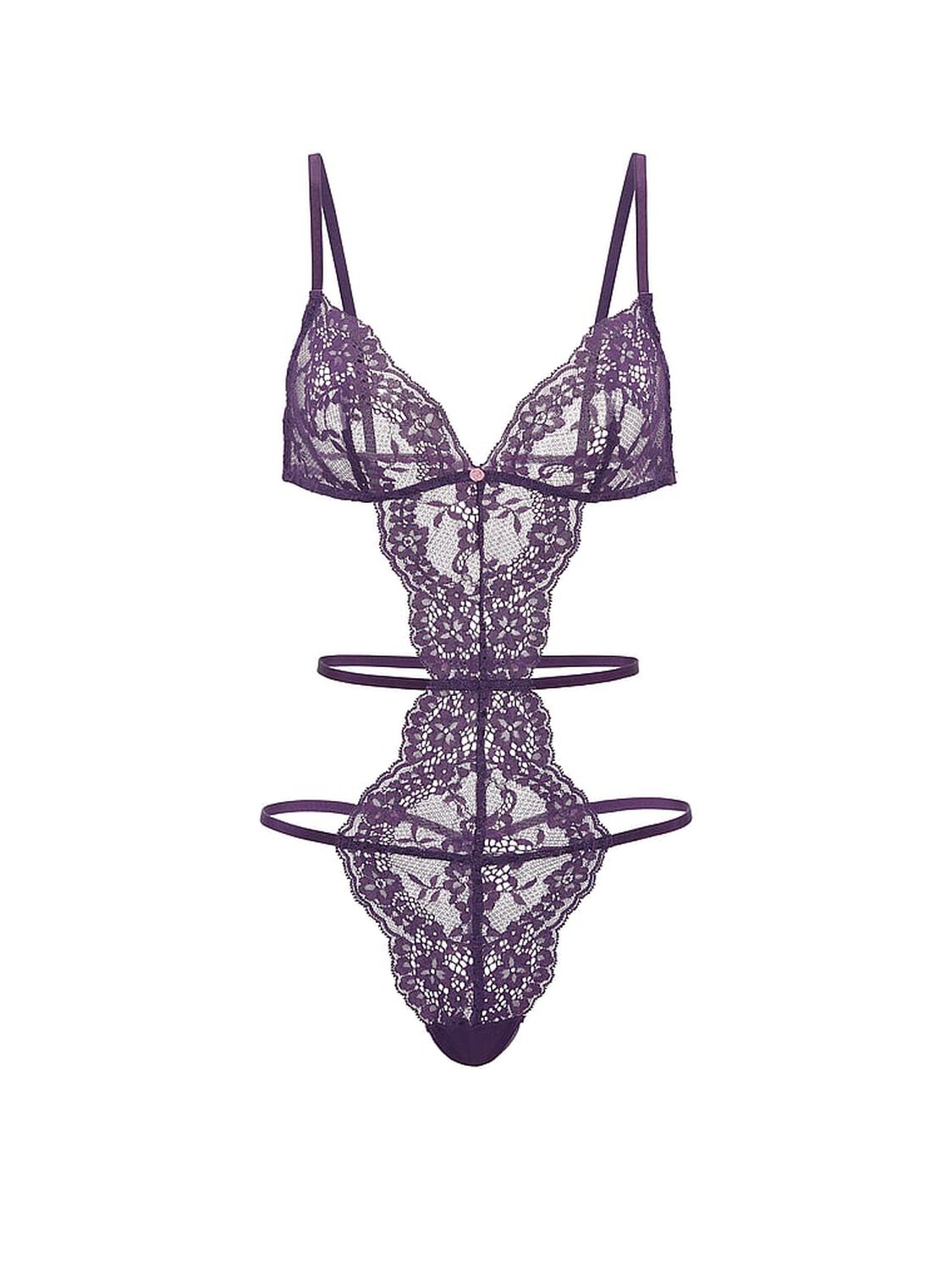 vs Dream Angels Dare to Dream Lace Strappy Triangle Teddy 3 of 3 
