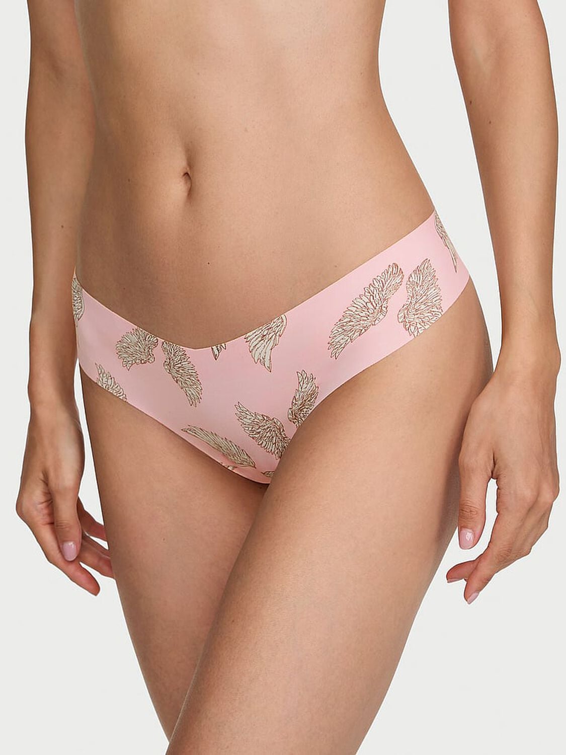 vs No-Show No-Show Thong Panty Angel Pink Wings 1 of 4 