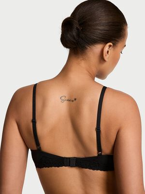 Perfect Shape Cotton Lace-Trim Push-Up Bra