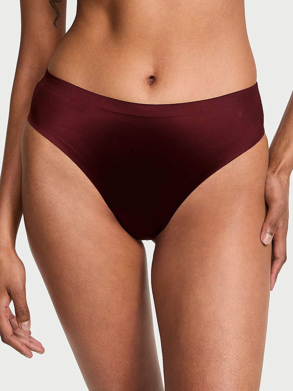 vs No-Show No-Show Mid-Rise Thong Panty Cherrywood 1 of 4 
