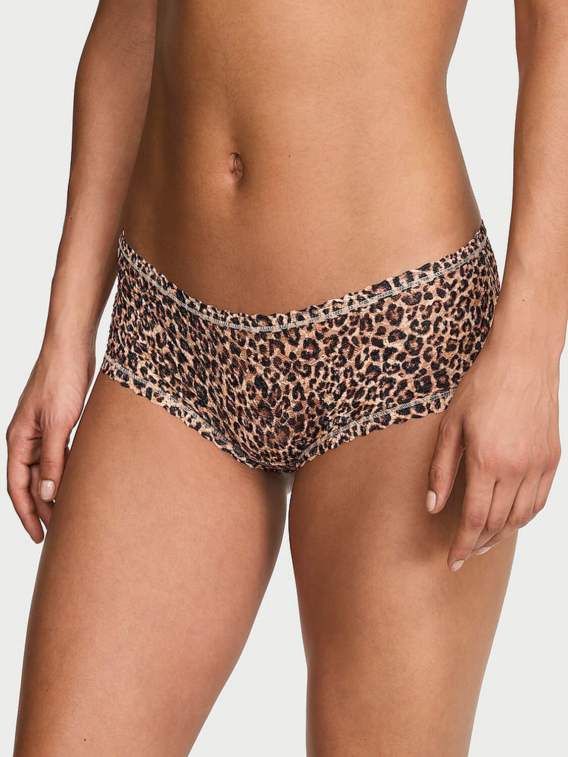 vs The Lacie Lace Low-Rise Boyshort Natural Leopard 1 of 4 