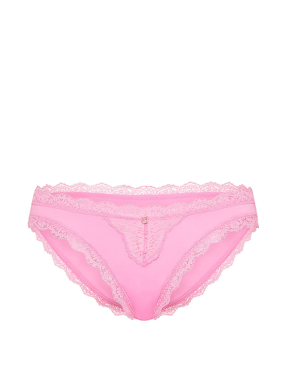vs Dream Angels Lace-Trim Bikini Panty Pink Sugar 1 of 3 