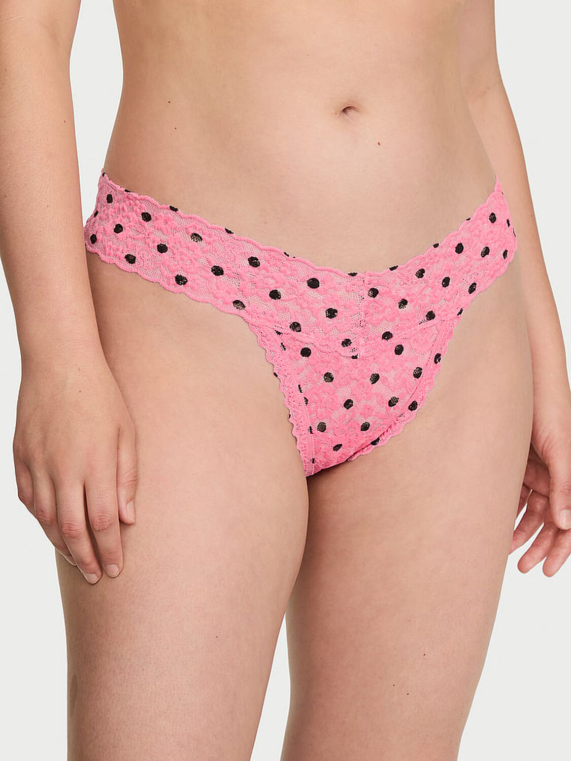 vs The Lacie Lace Thong Panty Sexy Little Pink Dots 1 of 3 