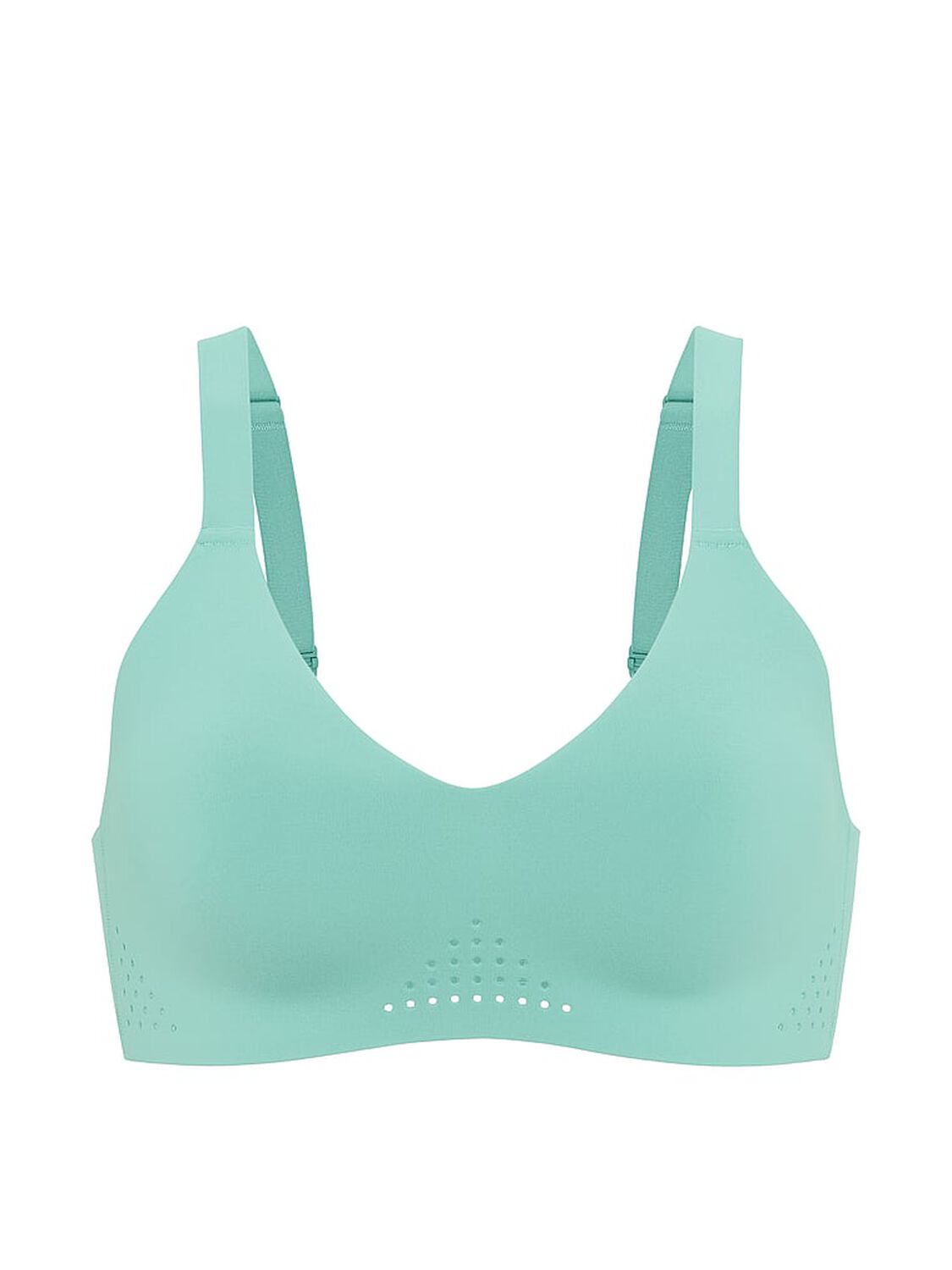 vs Vsx VSX Featherweight&trade; Medium V-Neck Sports Bra Dusty Turquoise 3 of 3 