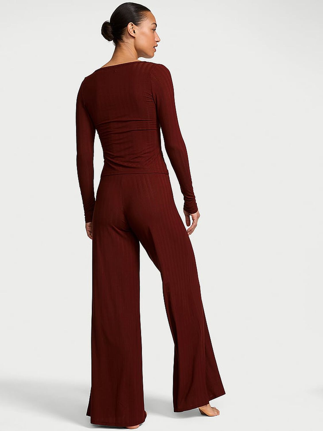 vs Victoria's Secret SoSoft&trade; Modal Ultra-Fine Henley Top & Pant Set Cherrywood 2 of 3 