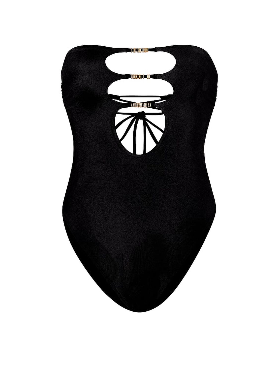vs Victoria's Secret Swim Reversible Cut-Out Rings Strapless One-Piece Swimsuit 3 of 3 