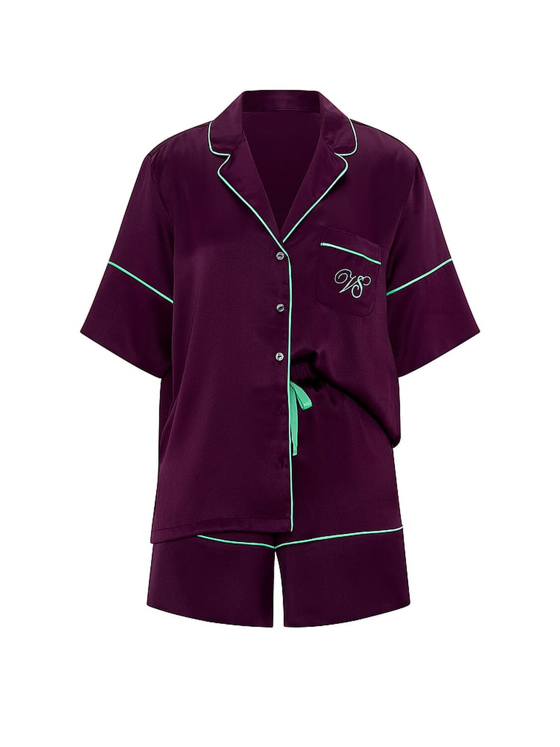 vs Victoria's Secret Signature Satin Short Pajama Set Party On 3 of 3 
