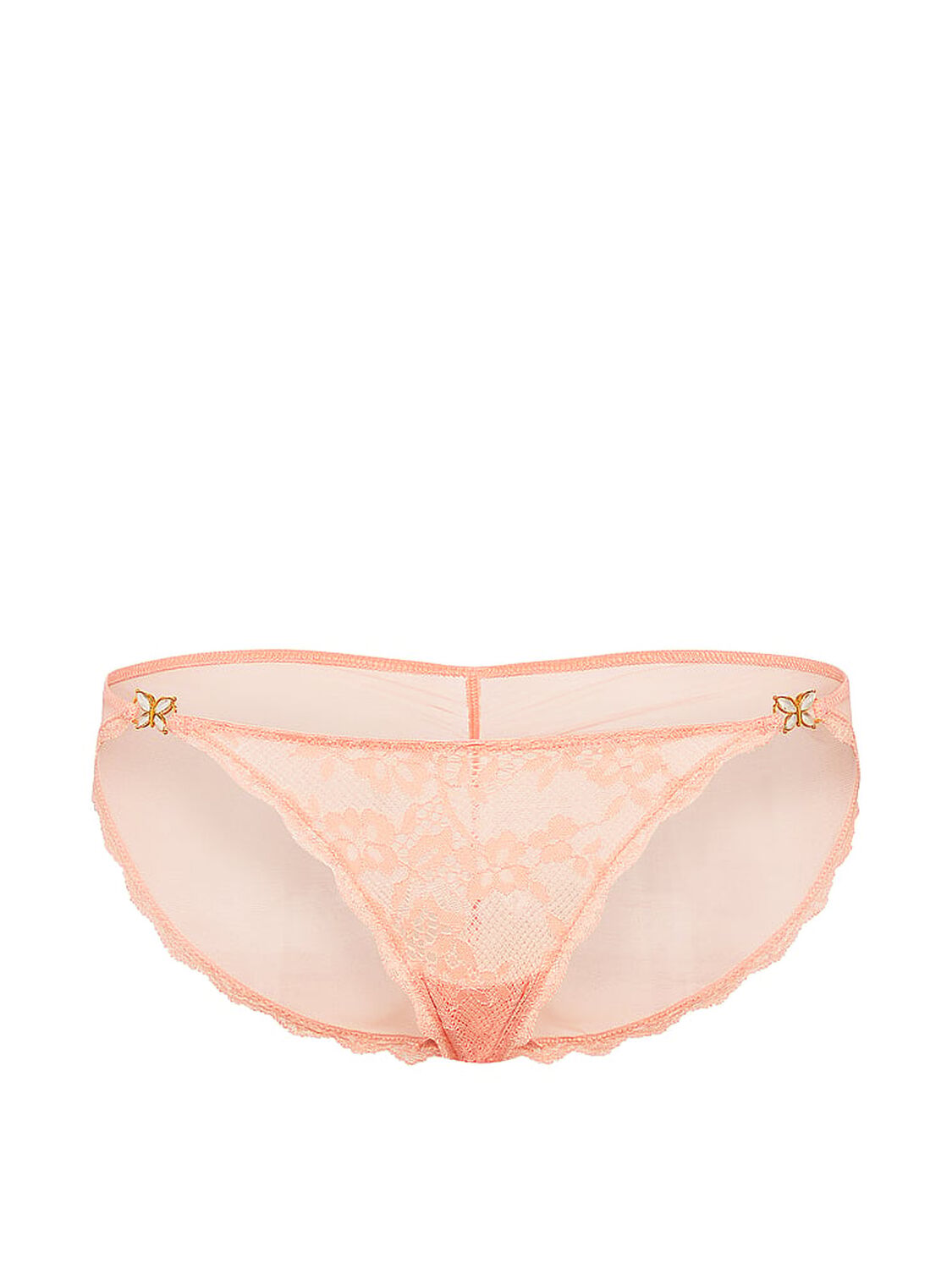 vs Dream Angels Twinkle Butterfly Lace & Mesh Bikini Panty Tropical Peach 3 of 3 