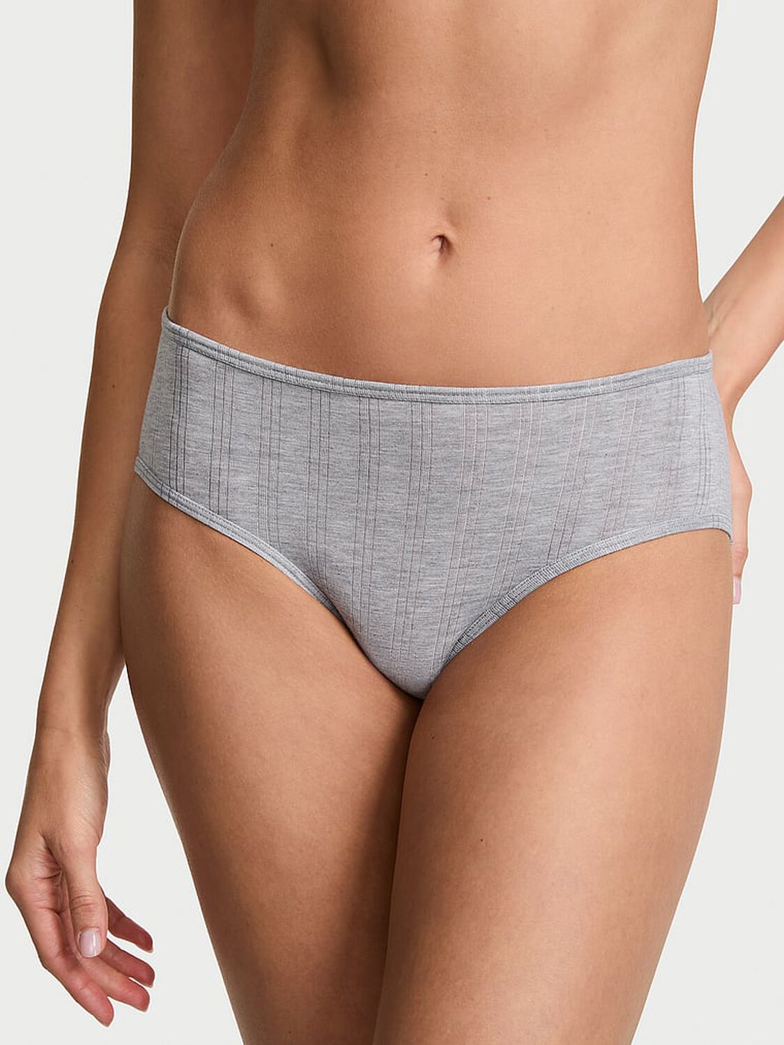 vs Victoria's Secret Ultra-Fine Modal Hiphugger Panty Medium Htr Grey 1 of 2 