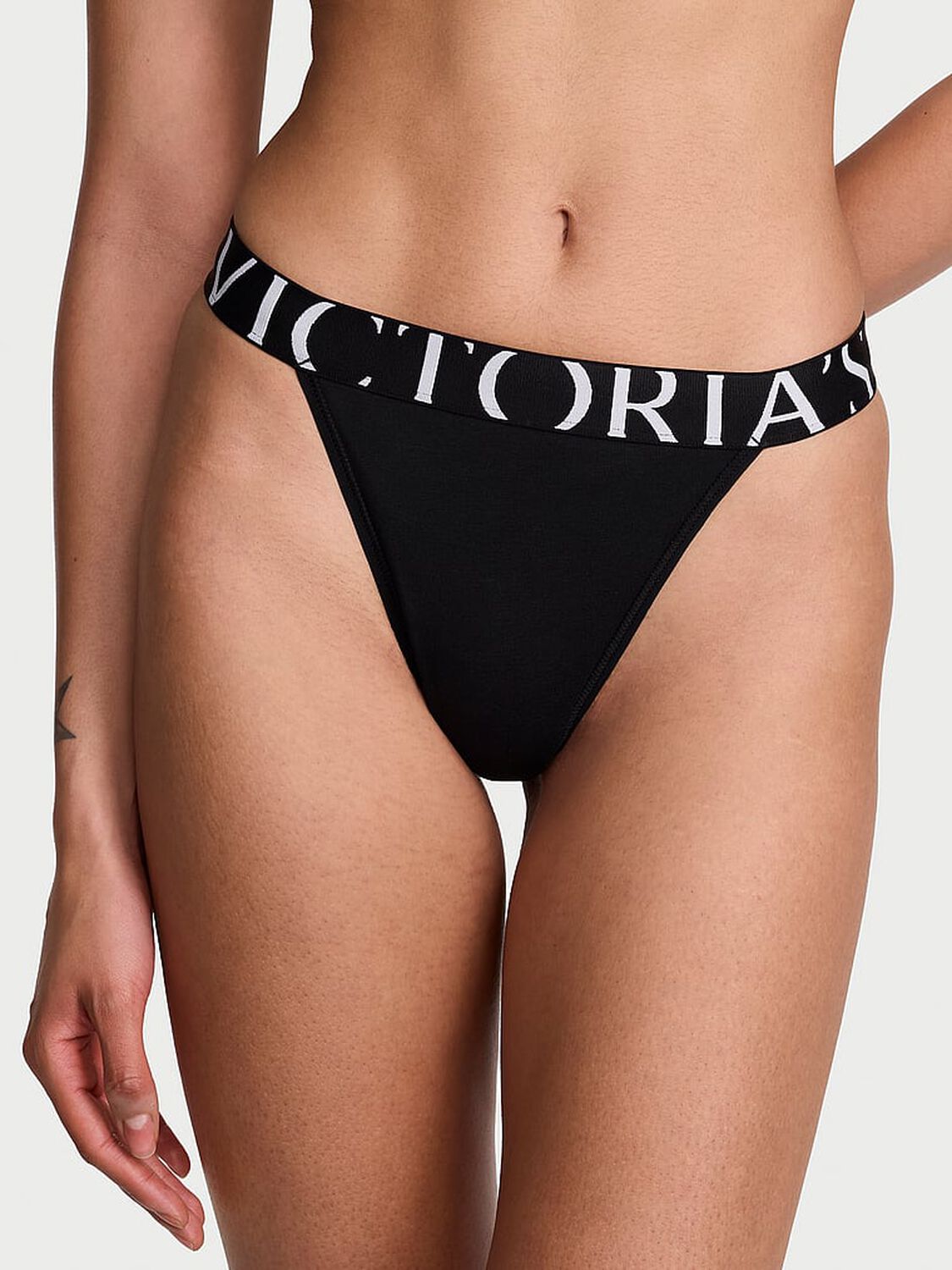 vs Cotton Exploded Logo Cotton 90s Brief Panty Black 1 of 3 