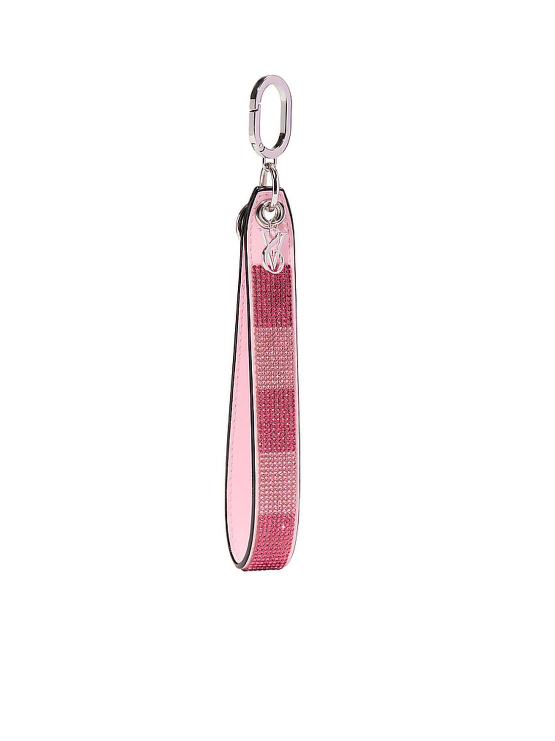 vs Victoria's Secret Wristlet Strap Keychain Blush Monogram 1 of 3 