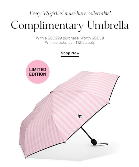 Free umbrella with min spend SGD229