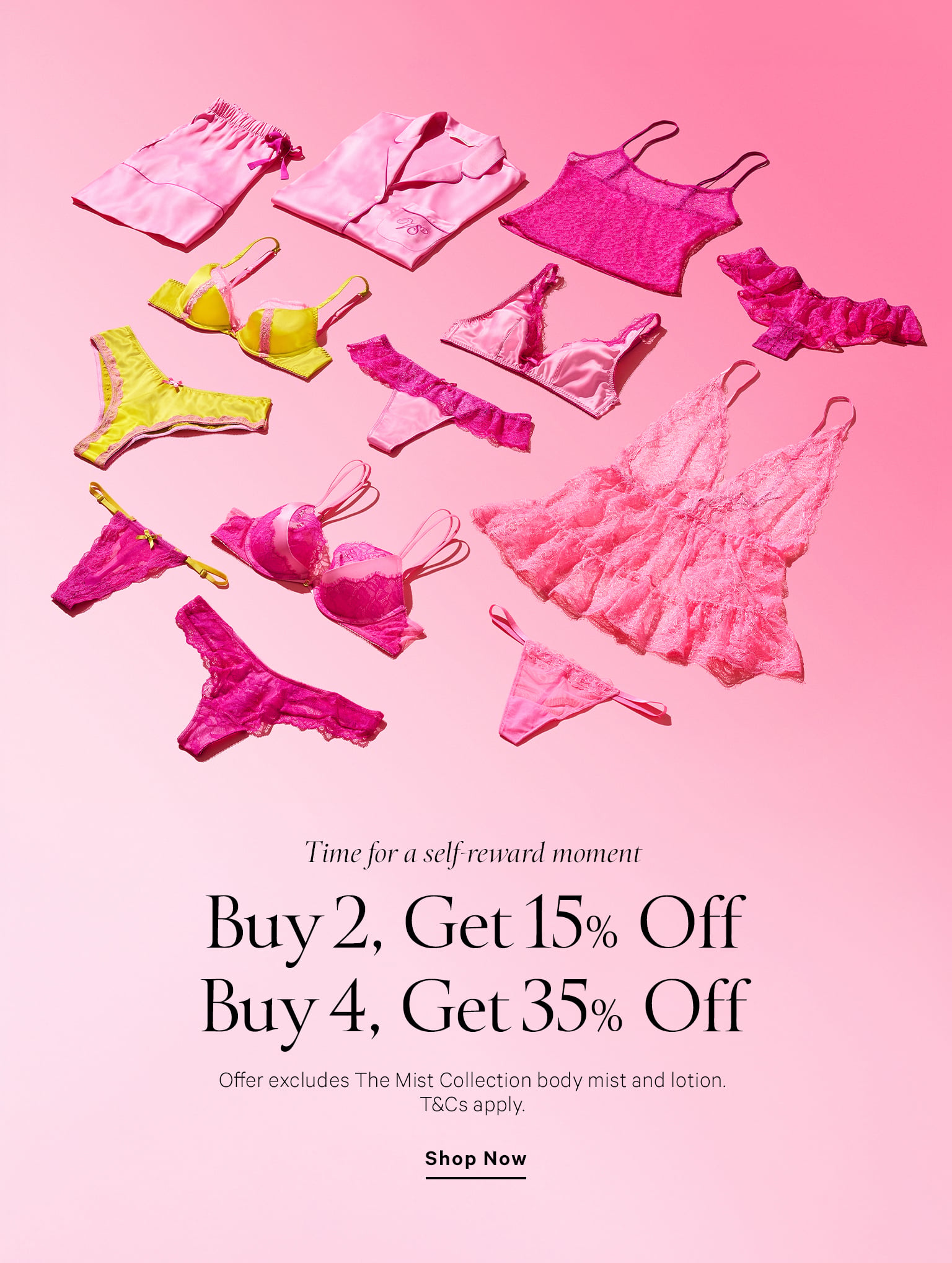 Buy 2 Get 15%, Buy 4 get 35%